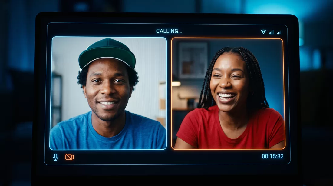 Two-person remote video production screen